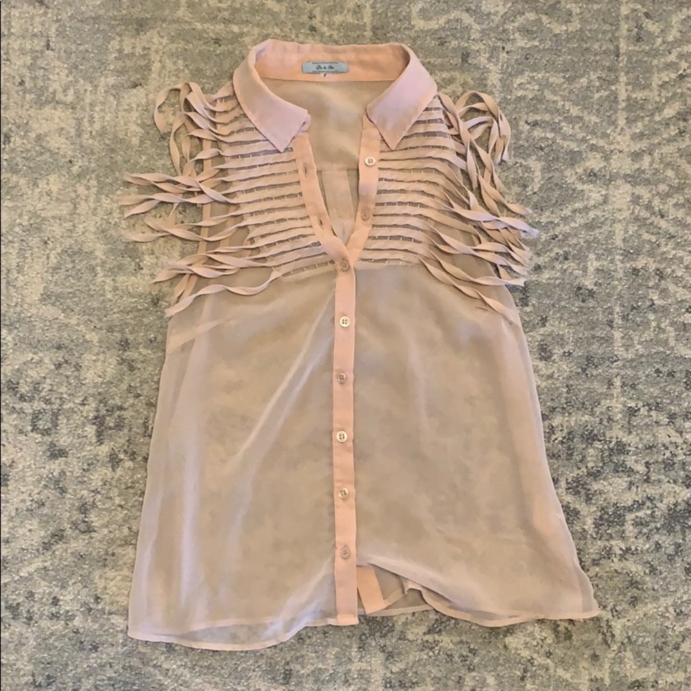 Boutique sheer pink top